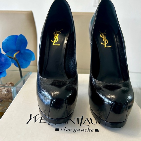 YVES SAINT LAURENT VERNIGOLF NERO PLATFORM - Picture 2 of 7